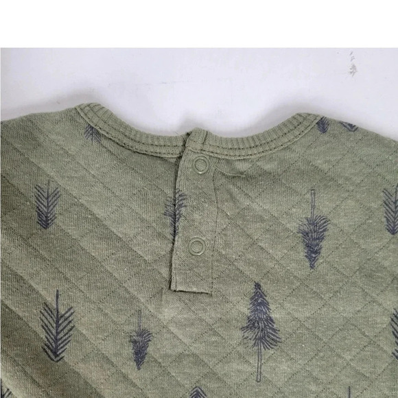 😍New! Baby 2pc Quilted Pullover & Leggings Set, Green- Boy or Girl Unisex - Picture 7 of 10